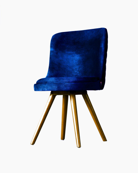 Mid-Century Upholstered Swivel Dining Chair