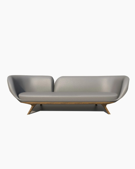 Modern 3 seater leather sofa