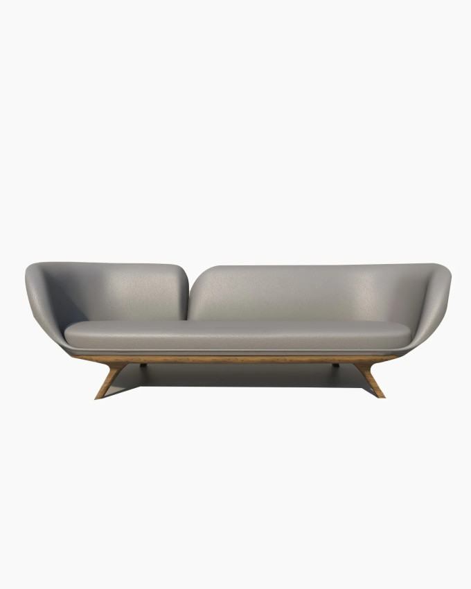 Modern 3 seater leather sofa