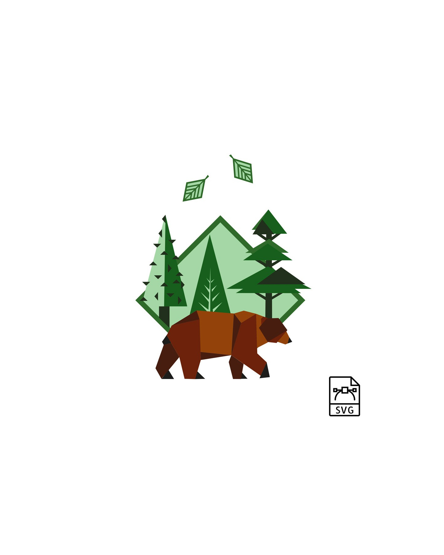 Brown bear - Vector graphics Brown bear - Vector graphics