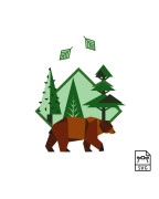 Brown bear - Vector graphics Brown bear - Vector graphics